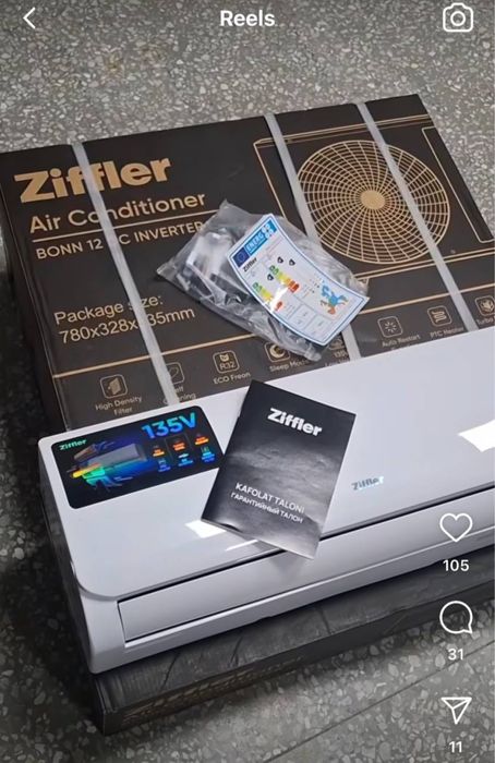 Кондиционер ZIFFLER 12 invertor 135 volt