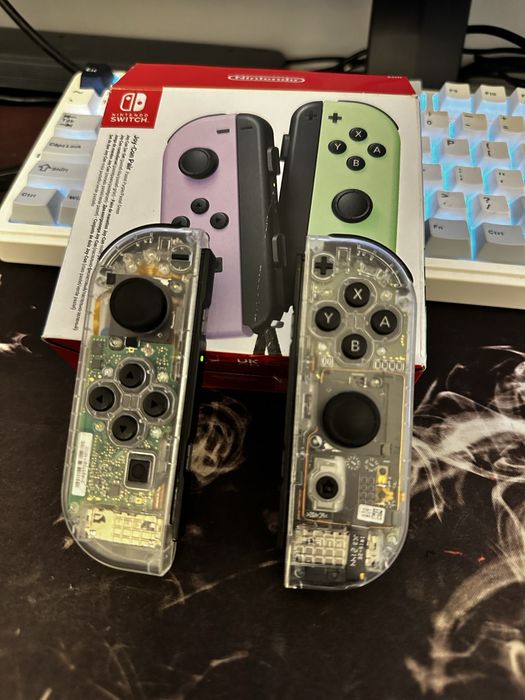 Nintendo Switch Joycons Transparent / Clear Mod