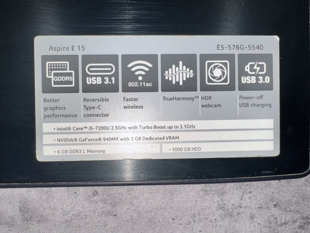 Ноутбук Acer Aspire E 15
