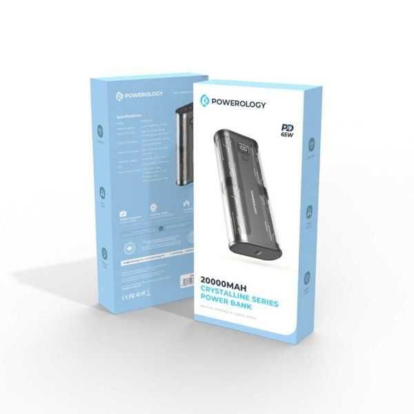 Повер банк 65 w Powerlogy 20000 mAh, повер банк с быстрой зарядкой