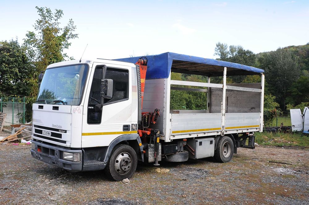 Camion cu macara+bena cu lift IVECO EuroCargo 75E15 2001 4.0TDi 150 CP