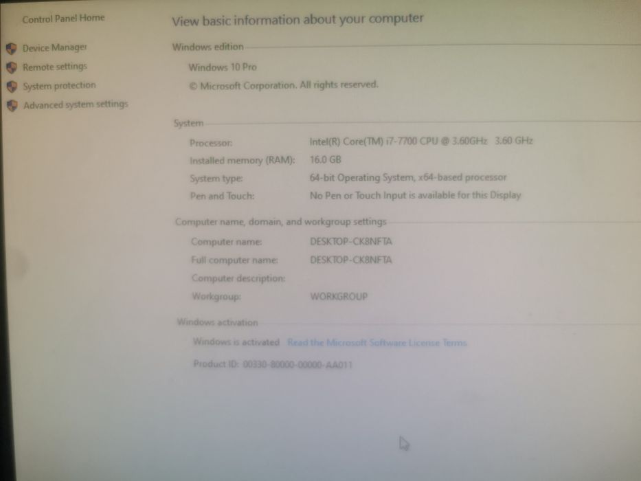 Vând kit Intel 7 7700 16GB ram