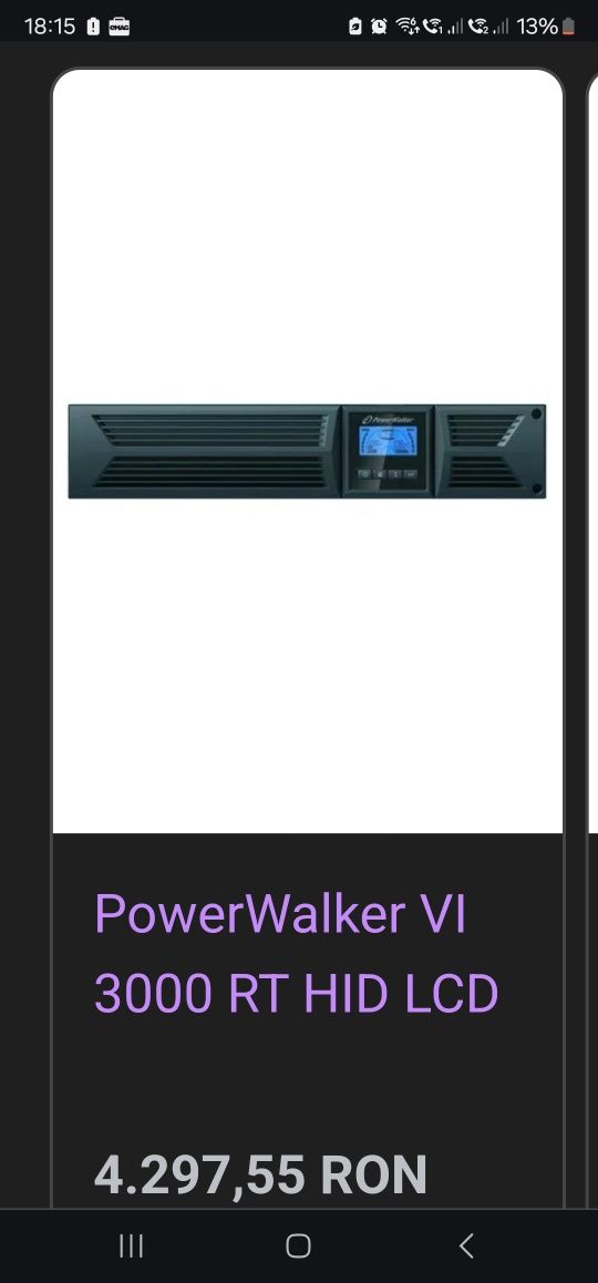UPS PowerWalker VI 3000 RT HID LCD sinus pur