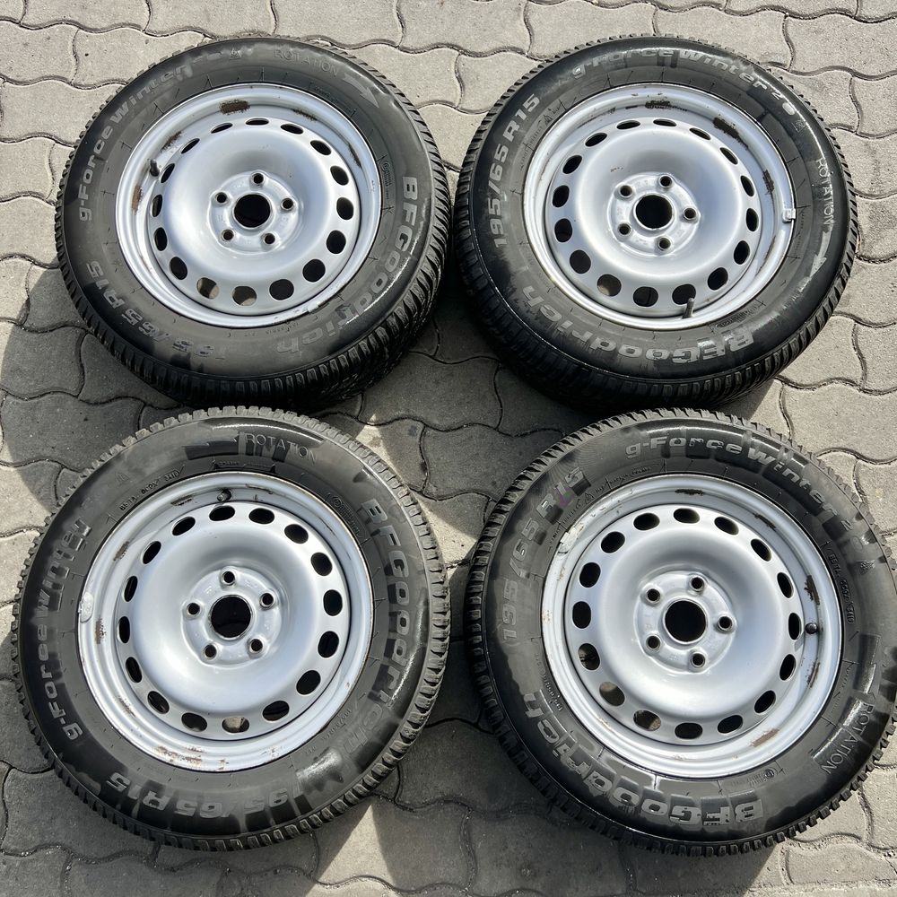 Roti iarna / Jante tabla + anvelope / 15" / 5x112 / VW, Audi, Skoda