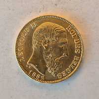 .Vand Moneda aur Belgia Leopold ll de  22k