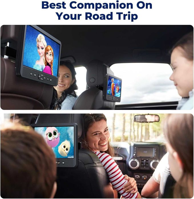 NAVISKAUTO 10.5'' Dual Car DVD Players with HDMI Input Wall