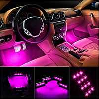 Автомобилно Цветно LED RGB осветление за автомобил кола с дистанционно