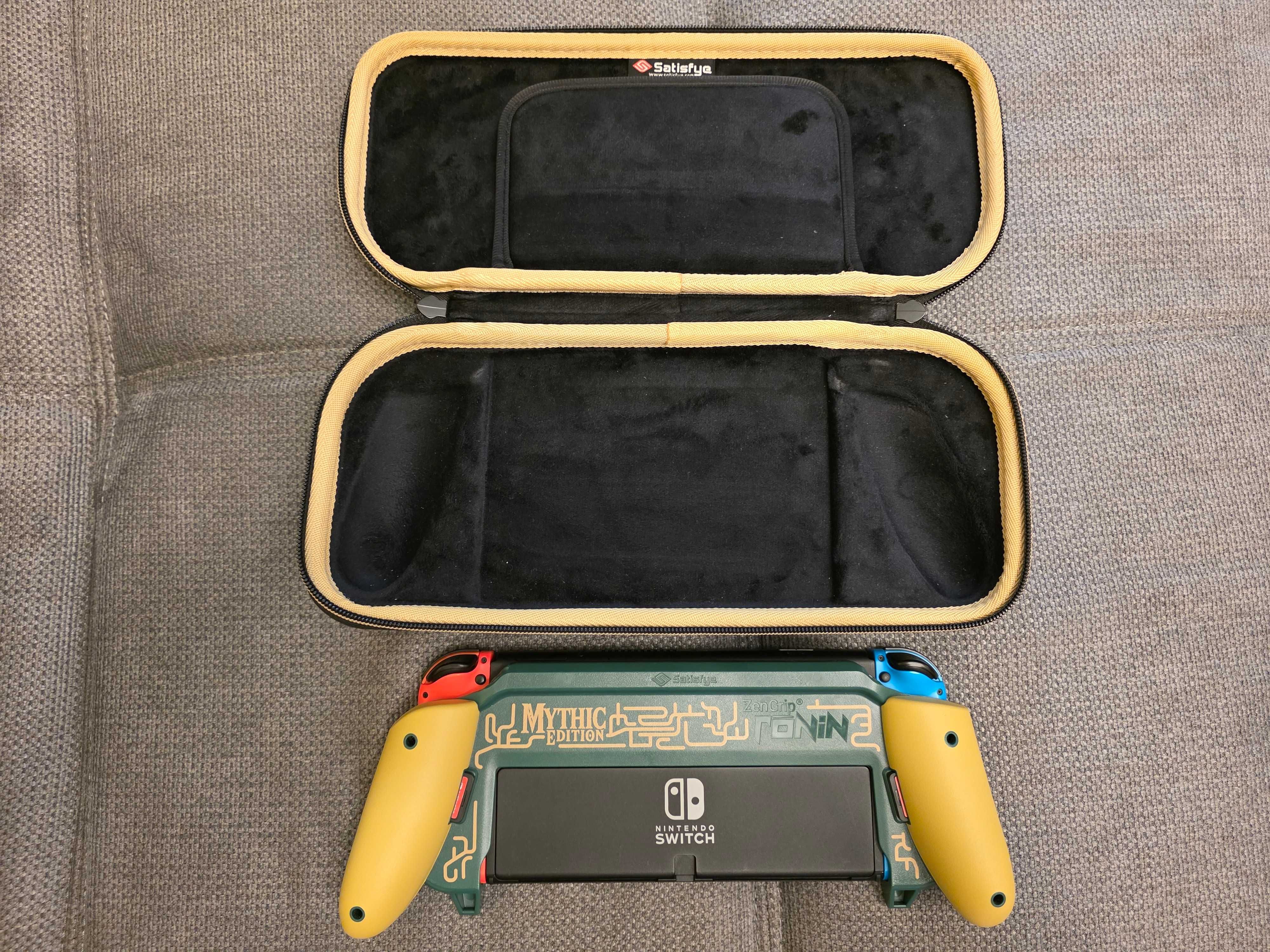 Nintendo Switch Oled, Husa si grip ZenGrip Ronin, multiple accesorii