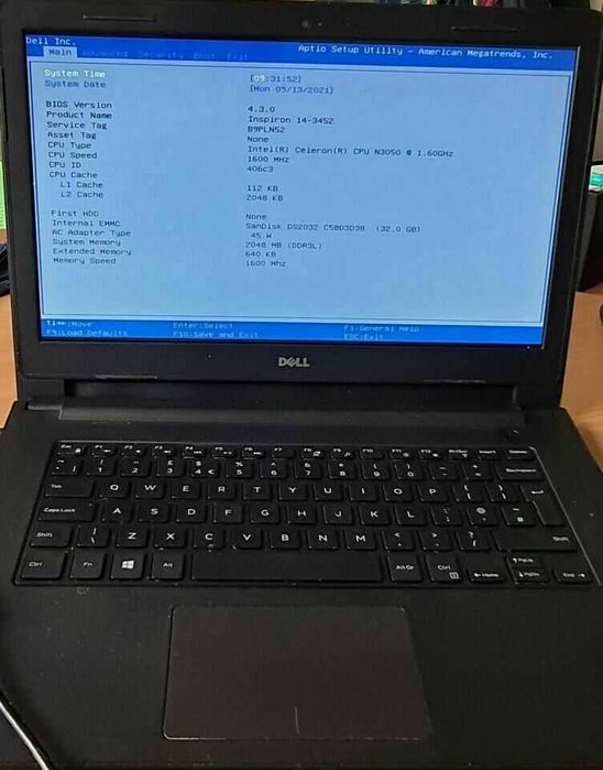 Dell inspiron 3452