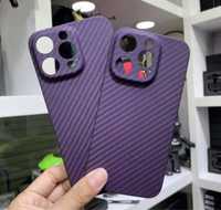 Husa Iphone 14/15/PRO/MAX/PLUS Carbon Type Subtire 0,2MM Mov / Purple