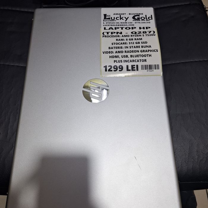 Laptop HP 8gb Ram 512 GB ssd Încărcător #47229