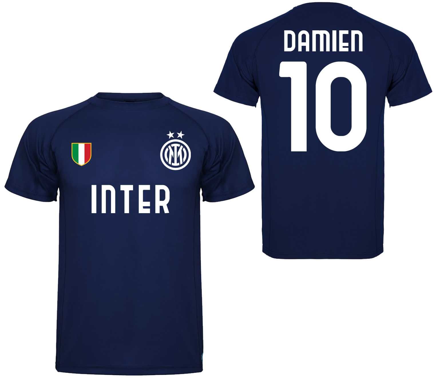 DRI-FIT тениски INTER MILANO / ИНТЕР с ИМЕ и НОМЕР по избор - 3 цвята!