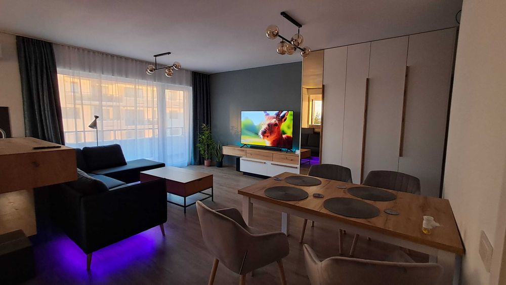 2 camere, utilat-mobilat, 3 balcoane, garaj subteran