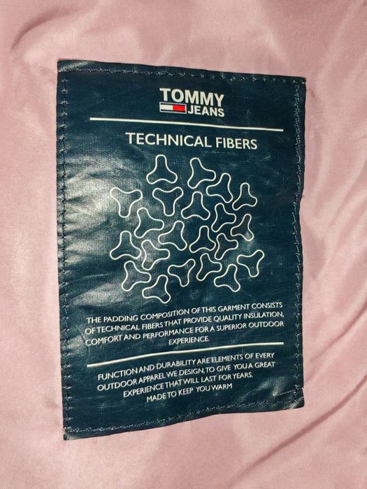 Geaca Tommy Jeans Badge Puffer roz