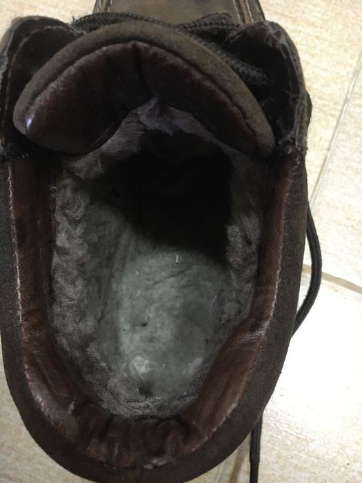 Кожаные тёплые ботинки 40 размер