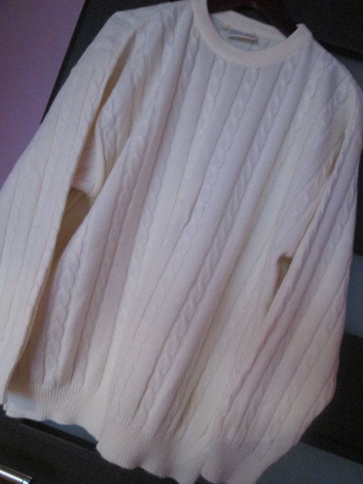 pulover crem/alb elegant L/XL