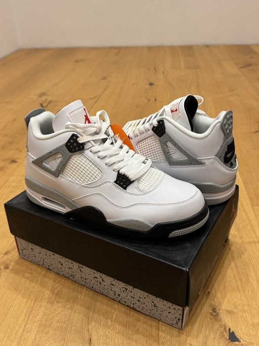 Jordan 4 Retro "White Cement" 48.5EUR Мъжки Кецове + Кутия