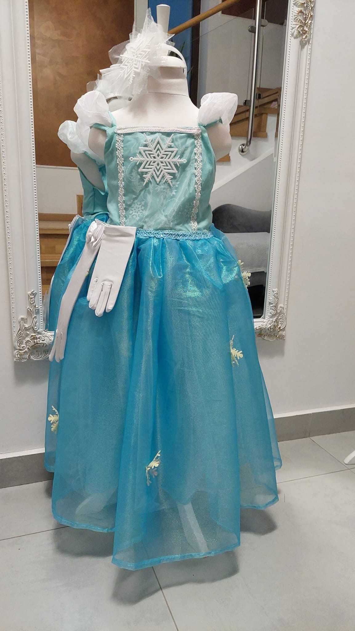 Rochita Printesa Ghetii Elsa Frozen Craiasa Iernii Serbare Carnaval