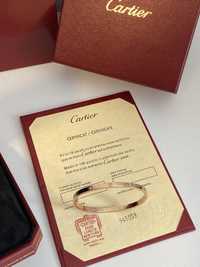 Brățară Cartier LOVE Slim 17 Rose Gold 24K Diamond
