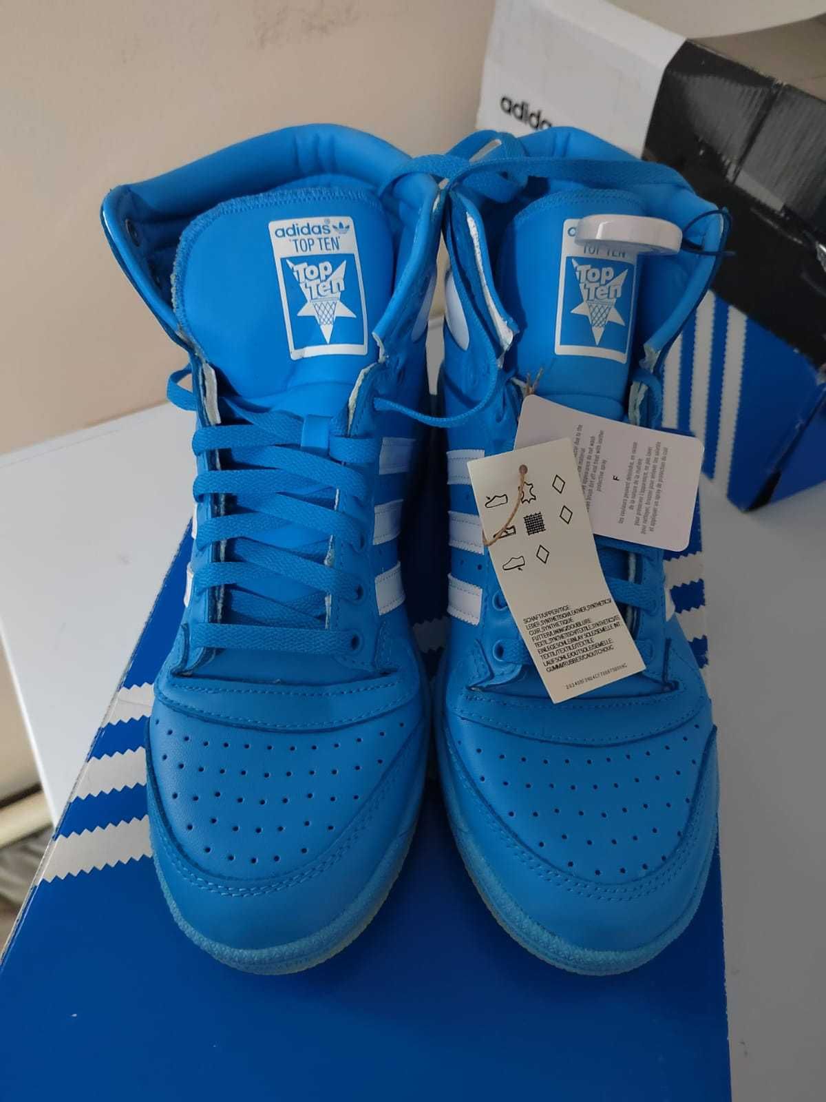 Кроссовки Adidas Originals Top Ten Blue Leather Shoes GW1616 Men