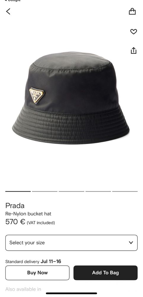 Оригинална шапка Prada