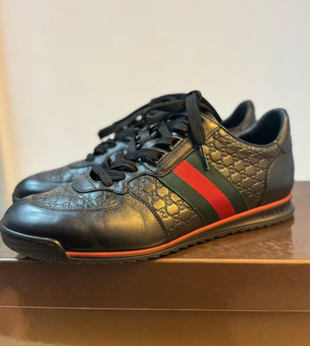 Gucci black sneakers marimea 40 1/2 G