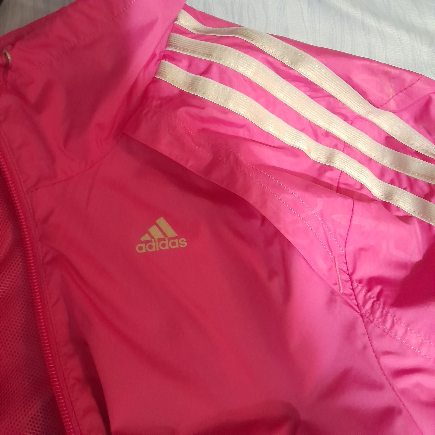 Geaca  Adidas Original Clima Cul roz cu gri.