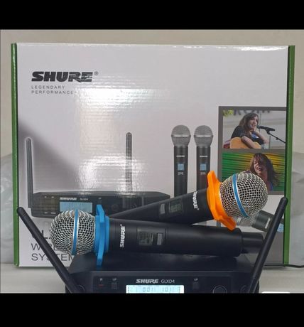 Set 2 x Microfoane Wireless si Receiver UHF cu Display shure