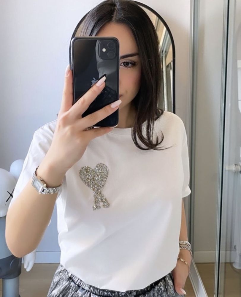 Футболка от AMI paris, Miu Miu, OYSHO, Massimo dutti, COS,ZARA