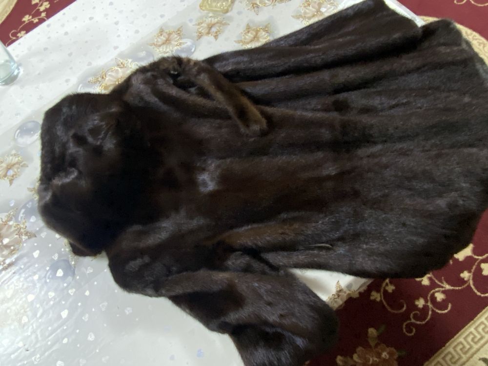 Шуба норковый капишоновый