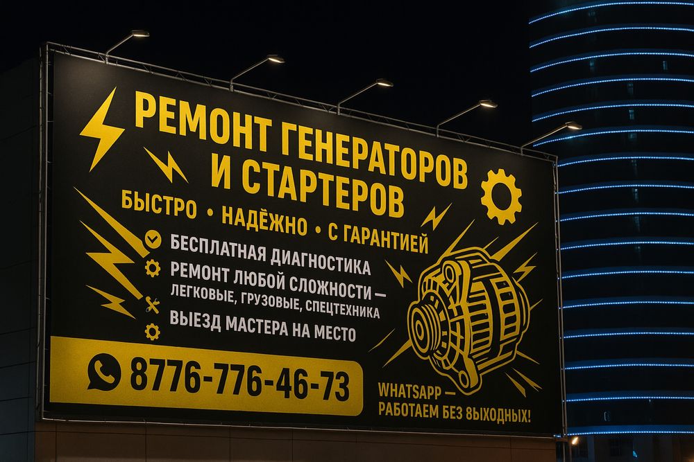 Ремонт генераторов и стартеров с выездом. Быстро. Надёжно. Гарантия.