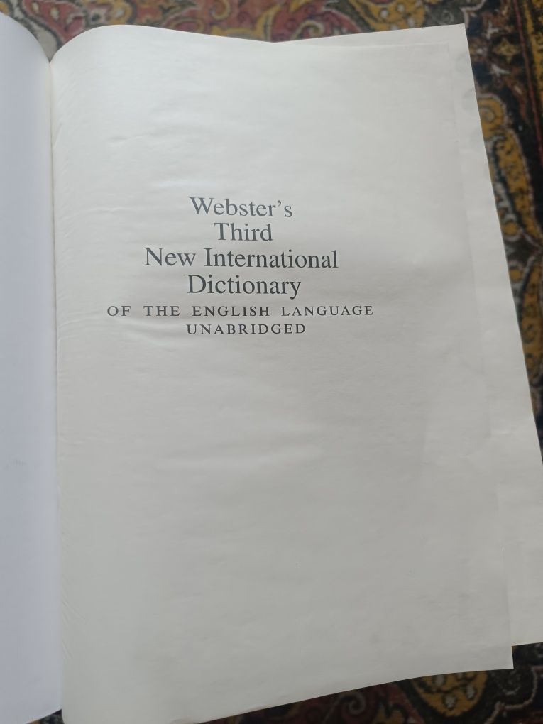 Webster's Third New Internat Dictionary