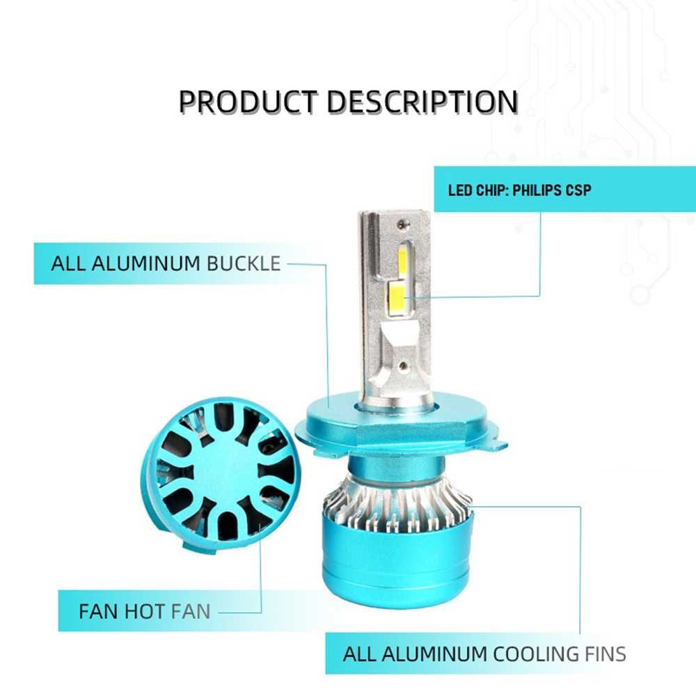 H7 LED система CANBUS, 12-24V