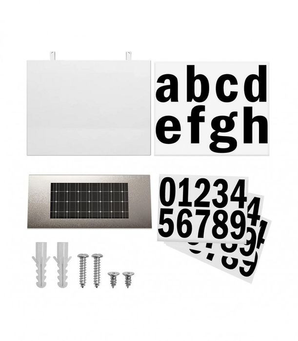 Numar de casa cu LED si incarcare solara