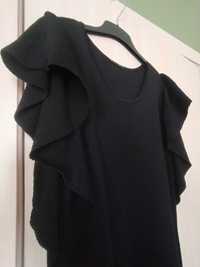Черна плетена рокля, марка Sisley