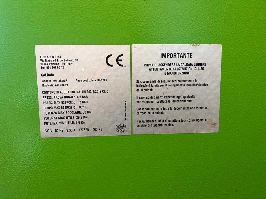 Centrala ECOFABER 33 kW + Puffer Italboiler 1000 L