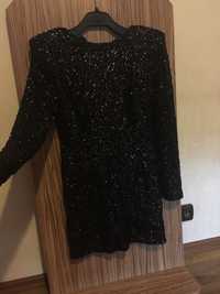 Rochie neagra cu paiete