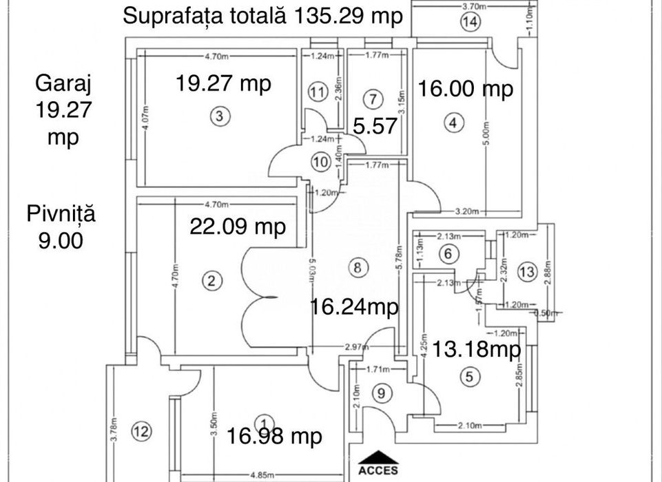 Apartament rar disponibil - 4 camere in Andrei Muresanu–Piata Cipari
