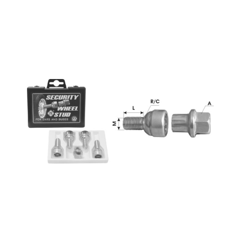 Секретни болтове за джанти 145 VW L40-M12x1.5C Volkswagen