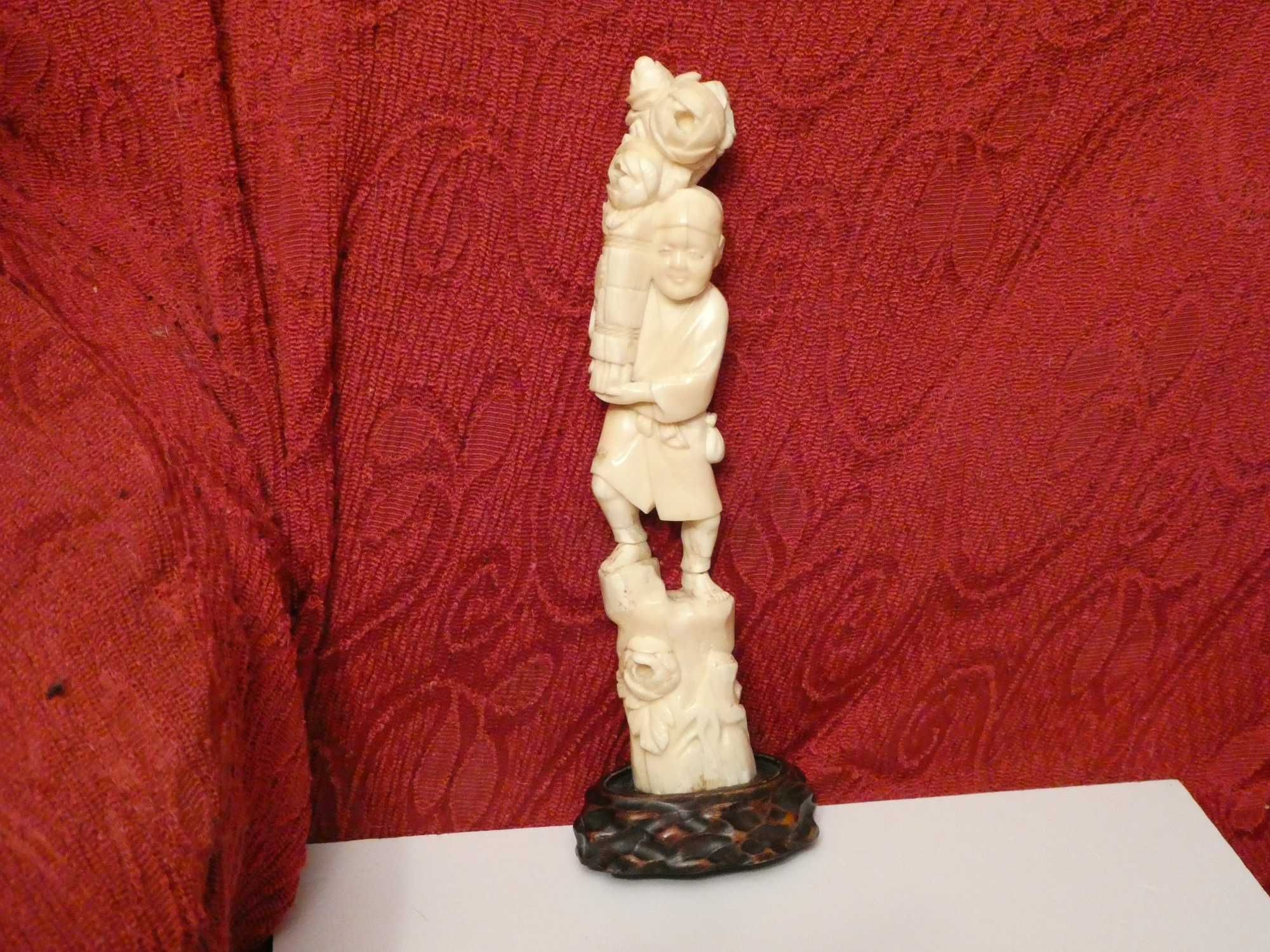 STATUETA - OKIMONO - Japonia - Meiji Period - Sculptata manual - 24cm!