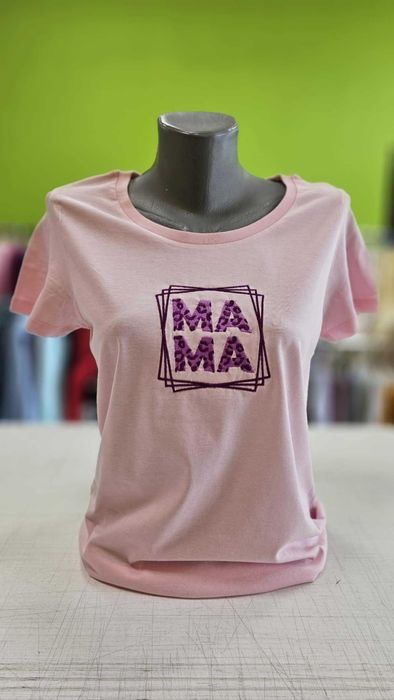 Дамска тениска с бродерия МАМА