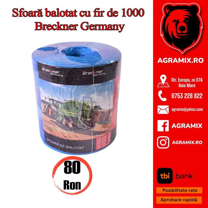 Sfoara balotat Cotesi, John Deere, Agramix noi