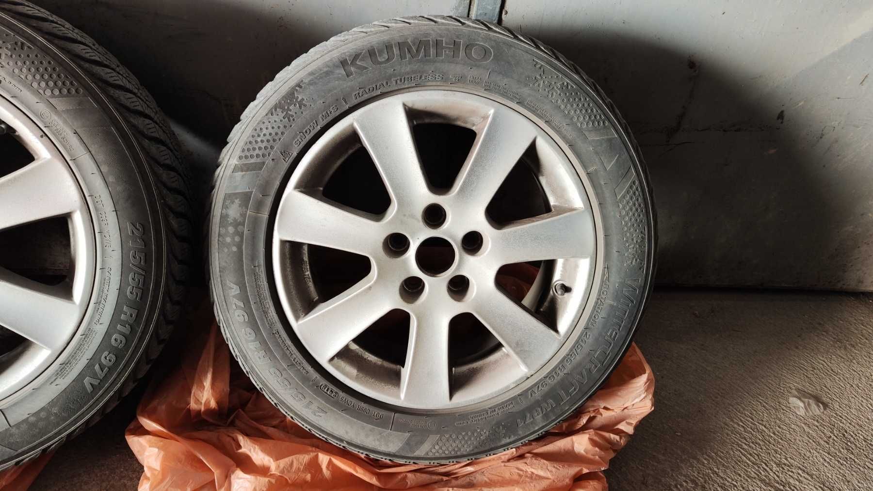 Джанти BORBET 16 5x108 FORD с нови зимни гуми 215/55 R16!