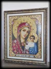 Икона "Казанската Света Богородица"- диамантен гоблен