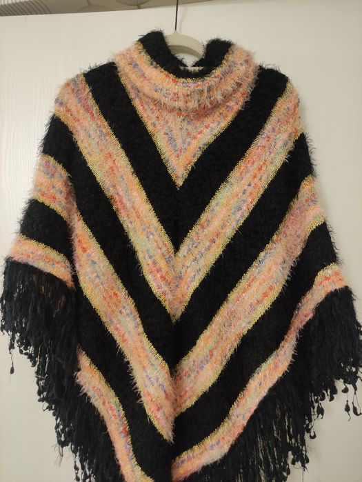 Poncho cardigan pulover