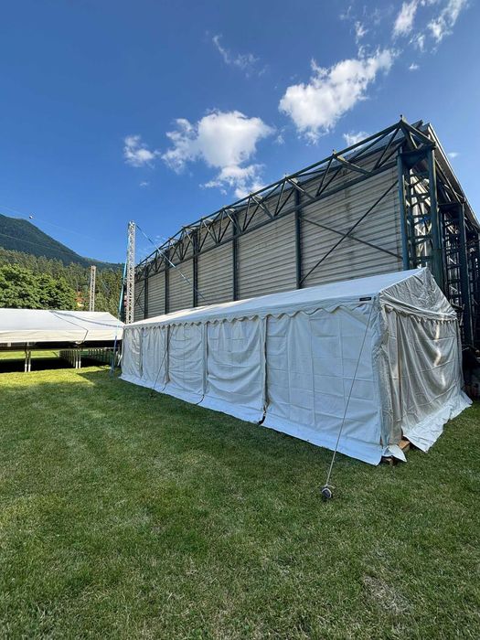 Cadru metalic pentru cort 4x10m, înălțime 2 metri.