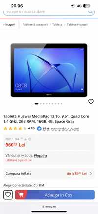 Tableta HUAWEI MediaPad T3 4G SPARTA!!!