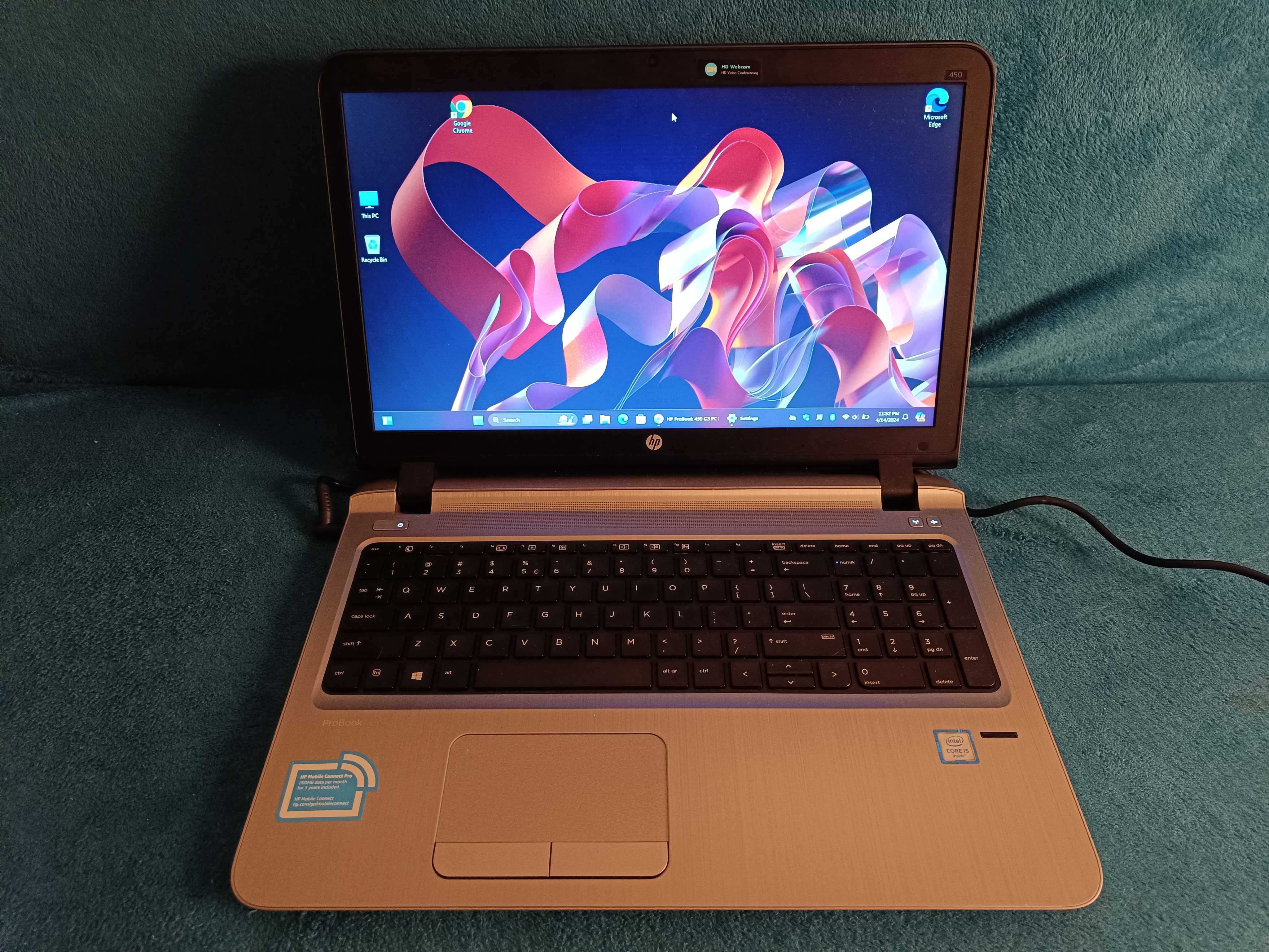 Vand Laptop HP ProBook 450 G3 i5-6200U Win 11, 8Gb DDR3, 500 Gb HDD