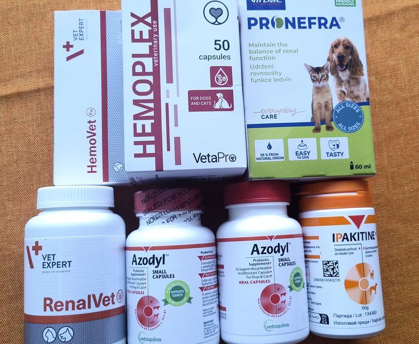 Азодил, Ренал, Пронефра, Ипакитин, Хемовет, Хемоплекс