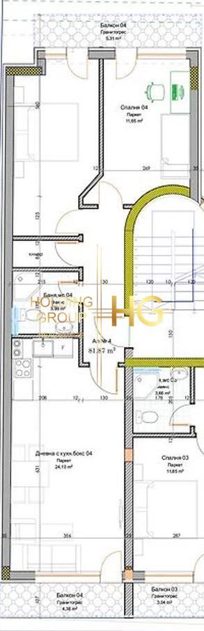 Продава се Тристаен апартамент в Варна, Левски - 99 кв.м за 1445 €/кв.м - Снимка #1